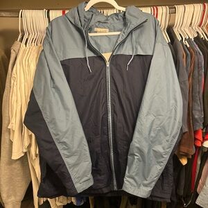 Vintage Nike Y2K Two-Tone
Blue Hooded Jacket XL